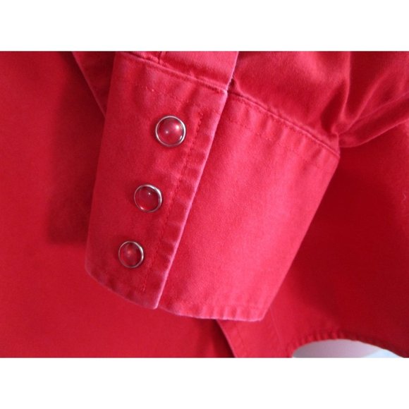 Wrangler Red Pearl Snap Silver Embroidery Vintage Western Rodeo 2XL GUC - Picture 14 of 16